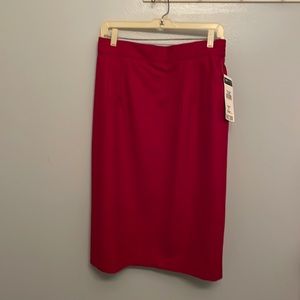 NWT red wool pencil skirt